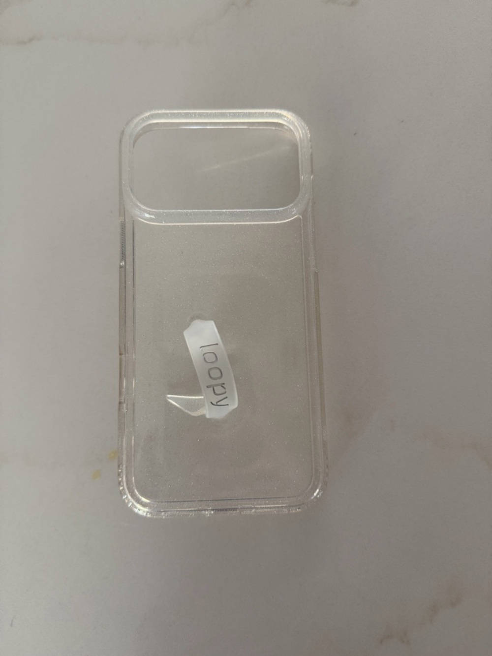 Loopy Case Clear Sparkly Transparent Phone Case with Integrated Loop